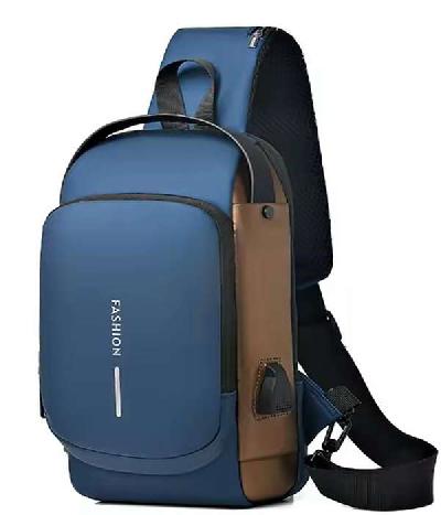 Travel Cross Body Chest Sling Bag- Blue